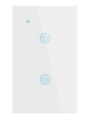 Interruptor de Luz de Pared Inteligente WiFi 2 Vías – Blanco
