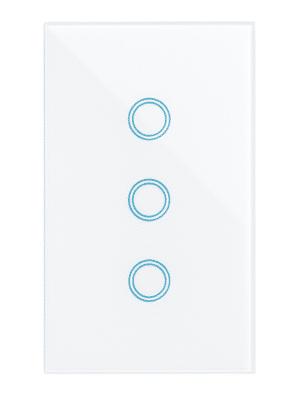Interruptor de Luz de Pared Inteligente WiFi 3 Vías – Blanco