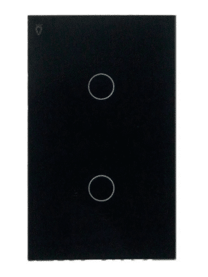 Interruptor de Luz de Pared Inteligente WiFi 2 Vías – Negro elegante